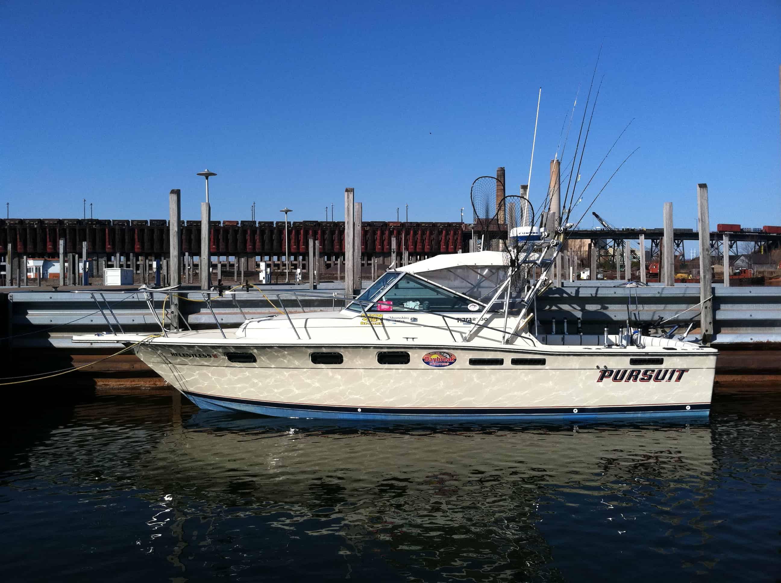 Atlantic Towers arch on a Tiara 2700 open boat, showcasing its sleek design and durable construction.