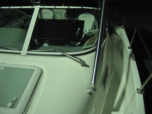 Atlantic Towers top installed on Trophy 2102/2152 walkaround boat, featuring a sturdy design for enhanced outdoor experience.