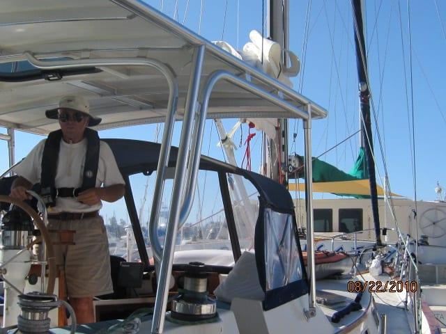 Atlantic Towers Top on Pearson 422 sailboat, showcasing its sleek design and functionality.