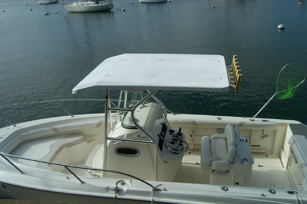 Atlantic Towers T-Top on a Boston Whaler 240 Outrage center console boat.