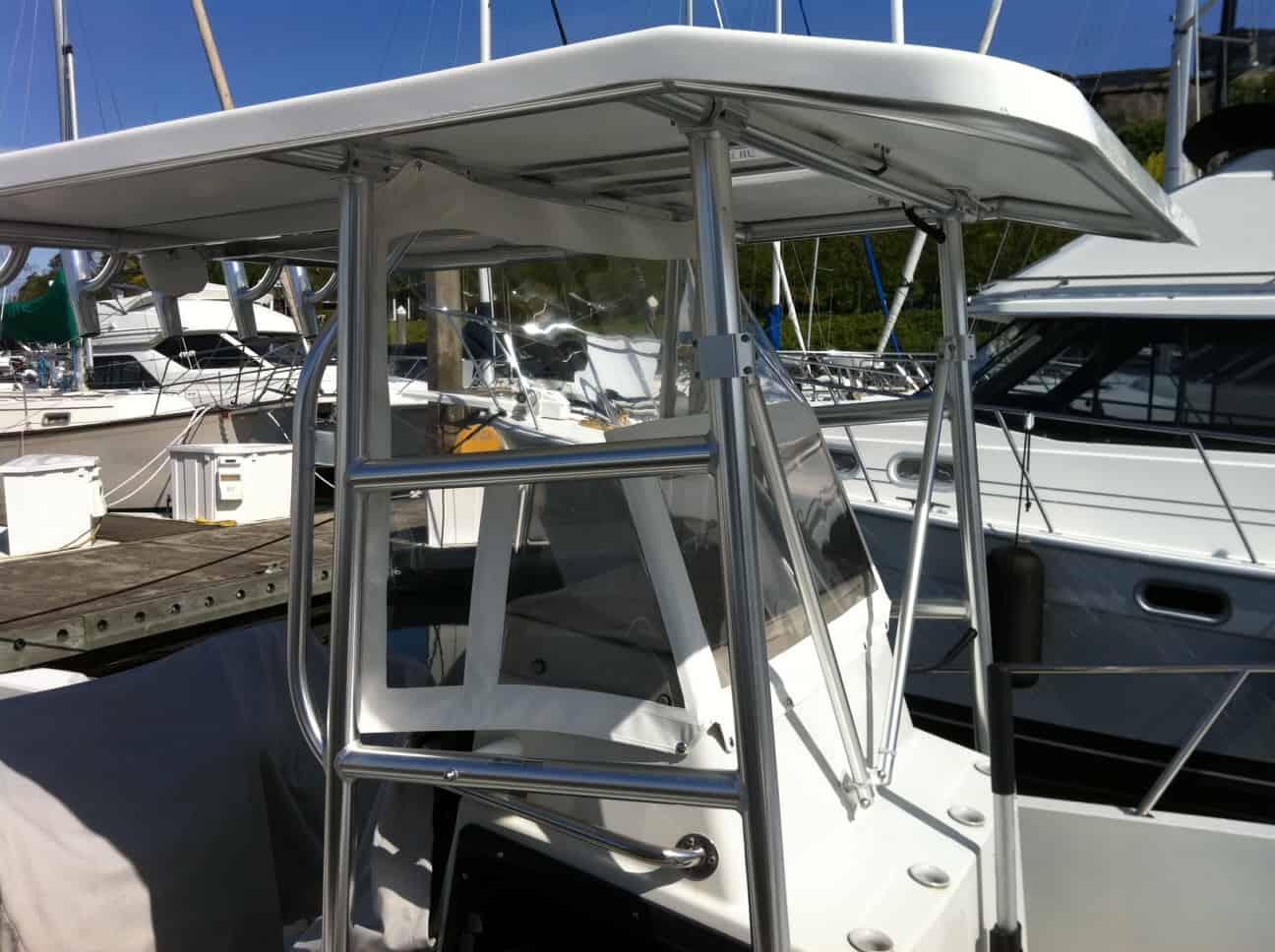 Atlantic Towers T-Top on a Boston Whaler 24 Outrage center console boat.
