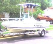 Atlantic Towers T-Top installed on a Seaswirl 1750 Striper center console boat.