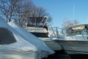 Atlantic Towers arch on a Silverton 34C Convertible boat, showcasing its sleek design and functionality.
