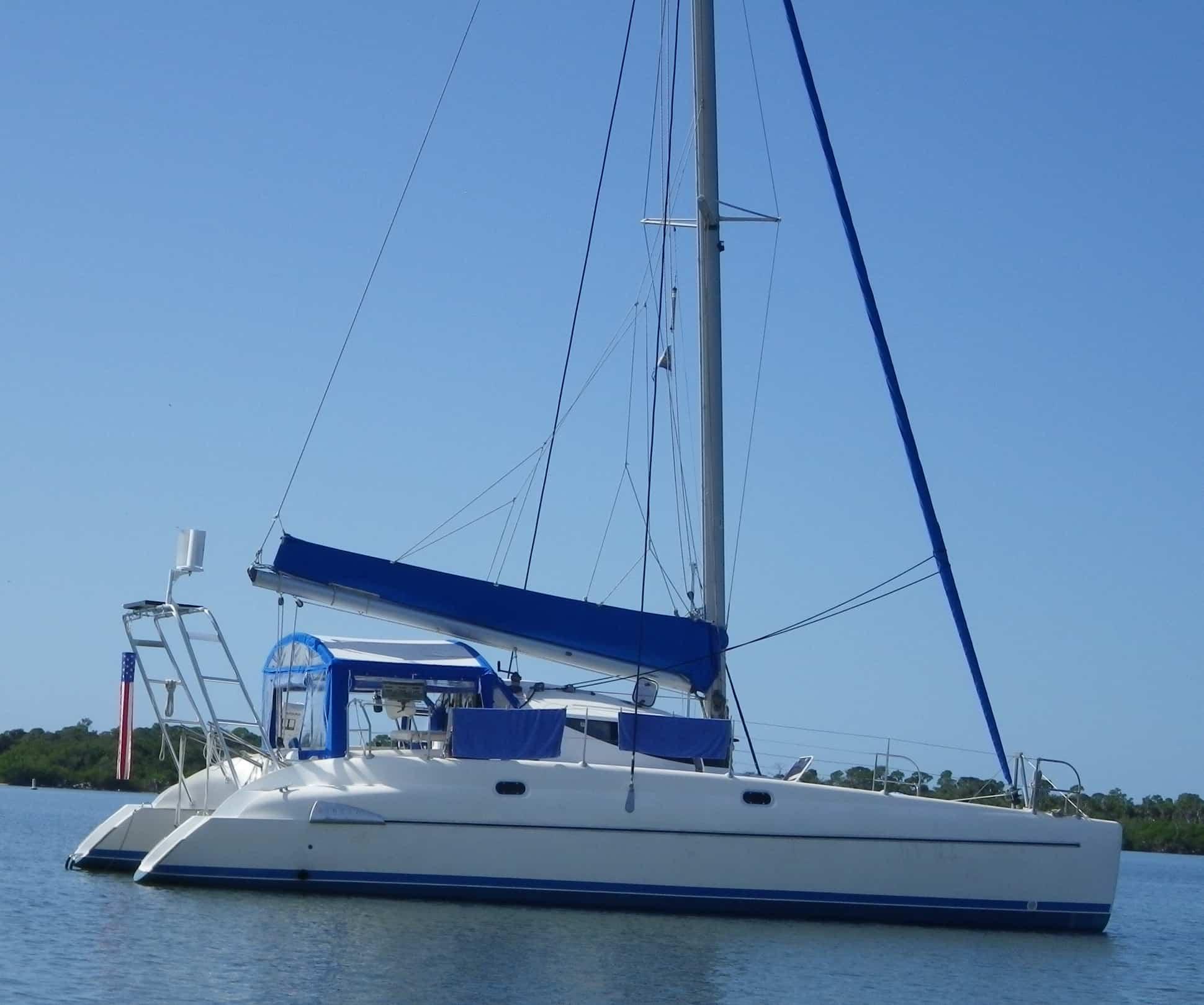 Atlantic Towers arch installed on Fountaine Pajot Athena 38 catamaran, providing enhanced support and functionality.