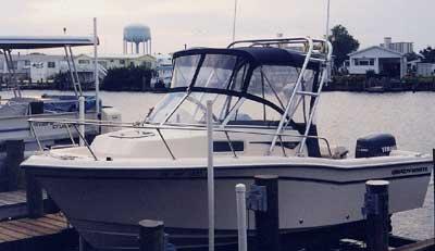 Atlantic Towers arch on a Grady White 209 Escape center console boat.