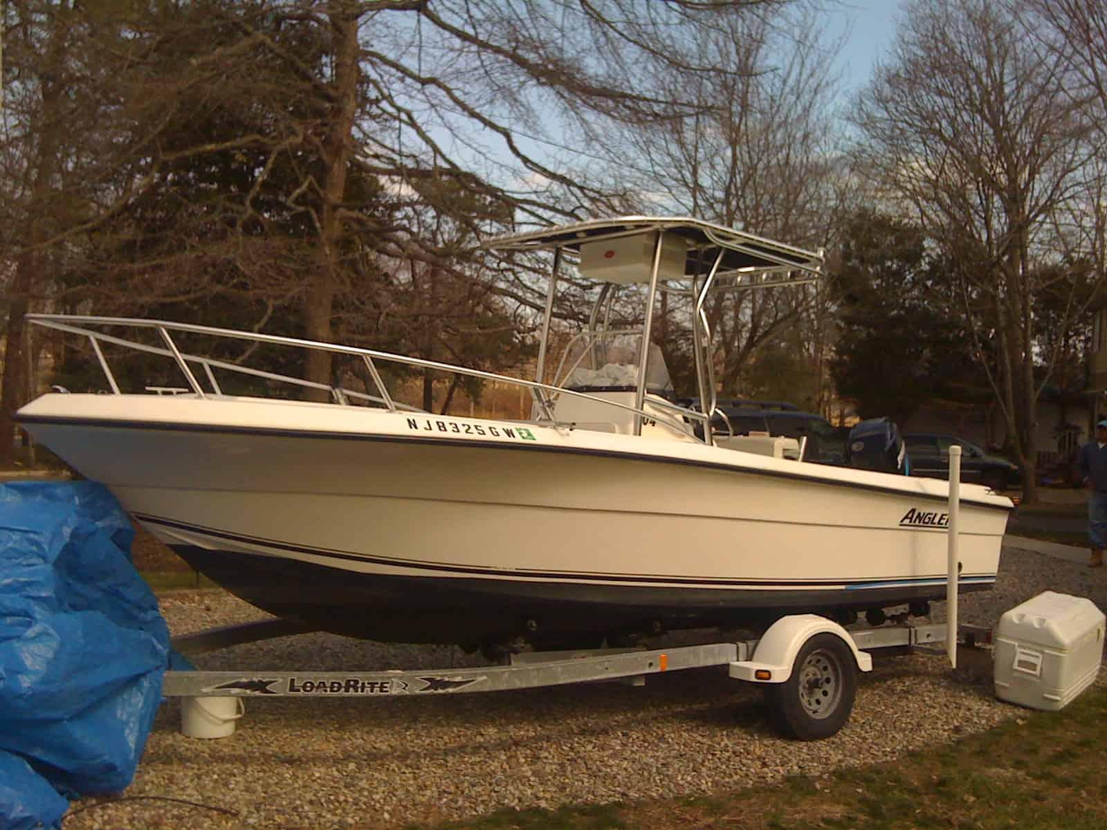 Atlantic Towers T-Top installed on Angler Boats 204 center console boat, showcasing its design and functionality.